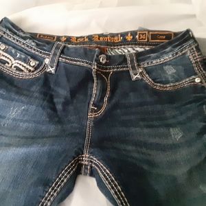 Women's Rock Revival CROP JEAN'S